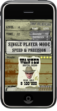 Outlaws : cowboy gunfights, six shooters, wild wild west, western, far west, fast draw, precision, speed : be the last man standing on your iPhone!